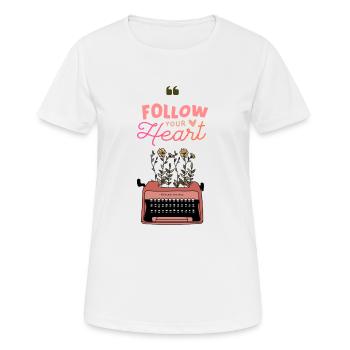 Auteur Écrivain Machine à écrire - T-shirt respirant Femme - blanc - Devant - AI Model Female 172 dark (172cm)