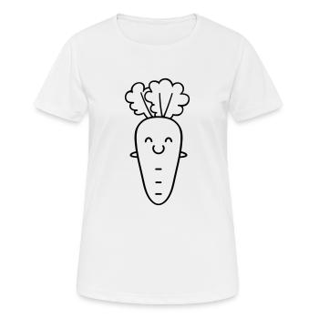 Carotte - T-shirt respirant Femme - blanc - Devant - AI Model Female 172 dark (172cm)