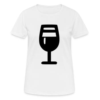 Glass of wine - Women's Breathable T-Shirt - white - Front - AI Model Female 172 dark (172cm)