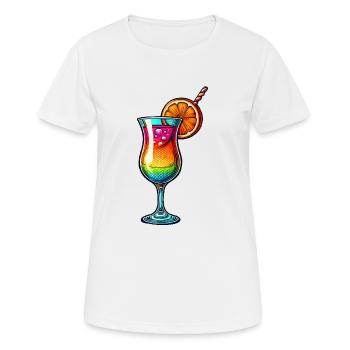 cocktail - T-shirt respirant Femme - blanc - Devant - AI Model Female 172 dark (172cm)