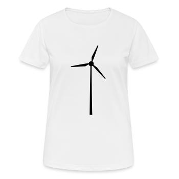 Wind wheel for renewable energies - Women's Breathable T-Shirt - white - Front - AI Model Female 172 dark (172cm)