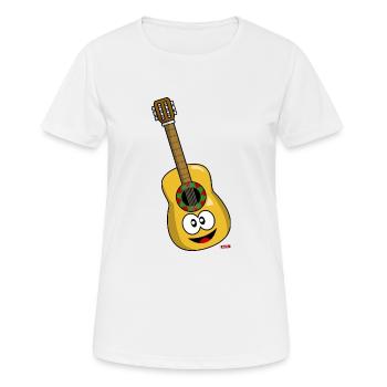 Guitare rire HARIZ Instruments enfants rire - T-shirt respirant Femme - blanc - Devant - AI Model Female 172 dark (172cm)