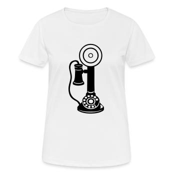 vieux telephone phone 2 - T-shirt respirant Femme - blanc - Devant - AI Model Female 172 dark (172cm)