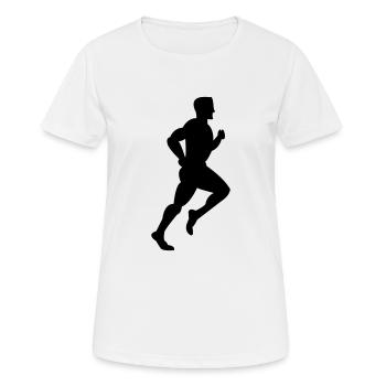 coureur - T-shirt respirant Femme - blanc - Devant - AI Model Female 172 dark (172cm)
