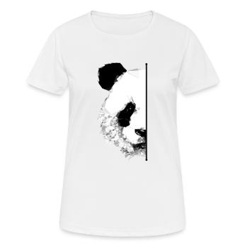 Half Panda - Women's Breathable T-Shirt - white - Front - AI Model Female 172 dark (172cm)