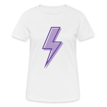 Purple lightning - Women's Breathable T-Shirt - white - Front - AI Model Female 172 dark (172cm)