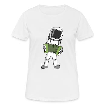 Astronaute - T-shirt respirant Femme - blanc - Devant - AI Model Female 172 dark (172cm)