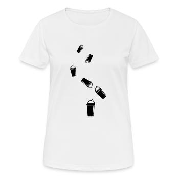 Coffee Icon - Women's Breathable T-Shirt - white - Front - AI Model Female 172 dark (172cm)