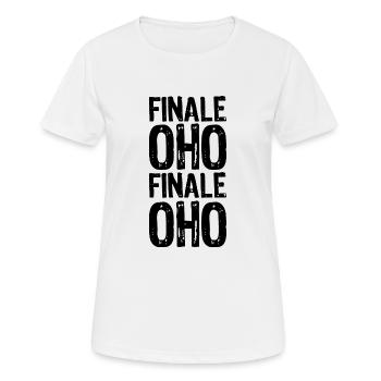 FINALE OHO - Fußball Sport Meisterschaft Gewinner - Frauen T-Shirt atmungsaktiv - Weiß - Vorne - AI Model Female 172 dark (172cm)