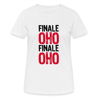 FINALE OHO - Fußball Sport Meisterschaft Gewinner - Frauen T-Shirt atmungsaktiv - Weiß - Vorne - AI Model Female 172 dark (172cm)