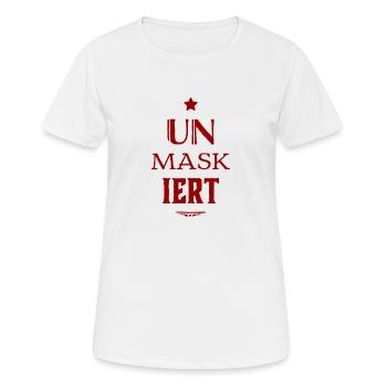 UN MASKED - Démasqué - Démasqué. NOUVEAU HIT! - T-shirt respirant Femme - blanc - Devant - AI Model Female 172 dark (172cm)