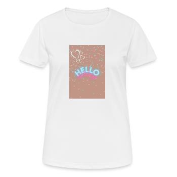 grüßen alle mit guten Laune - Frauen T-Shirt atmungsaktiv - Weiß - Vorne - AI Model Female 172 dark (172cm)