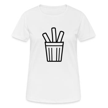 French fries - Women's Breathable T-Shirt - white - Front - AI Model Female 172 dark (172cm)