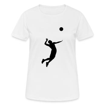 Volleyball, Volleyball Player - T-shirt respirant Femme - blanc - Devant - AI Model Female 172 dark (172cm)