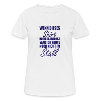 Wenn dieses shirt Pferd Sport Sattel Geschenk - Frauen T-Shirt atmungsaktiv - Weiß - Vorne - AI Model Female 172 dark (172cm)