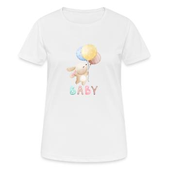 Baby Häschen - Frauen T-Shirt atmungsaktiv - Weiß - Vorne - AI Model Female 172 dark (172cm)