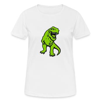 T-rex - T-shirt respirant Femme - blanc - Devant - AI Model Female 172 dark (172cm)