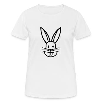 Lièvre - T-shirt respirant Femme - blanc - Devant - AI Model Female 172 dark (172cm)