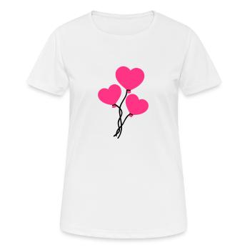 Ballon - T-shirt respirant Femme - blanc - Devant - AI Model Female 172 dark (172cm)