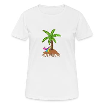 urlaubsreif,urlaub,ferien,palme,insel - Frauen T-Shirt atmungsaktiv - Weiß - Vorne - AI Model Female 172 dark (172cm)