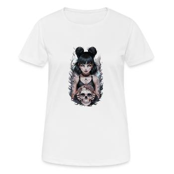 Unique Gothic Art für Gothik Fans - Frauen T-Shirt atmungsaktiv - Weiß - Vorne - AI Model Female 172 dark (172cm)