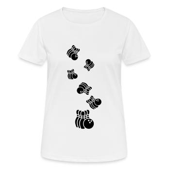 Kegeln Kegel Icon - Frauen T-Shirt atmungsaktiv - Weiß - Vorne - AI Model Female 172 dark (172cm)