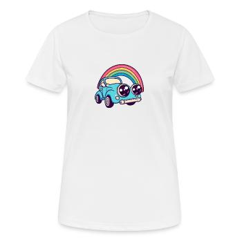 car rainbow - Frauen T-Shirt atmungsaktiv - Weiß - Vorne - AI Model Female 172 dark (172cm)