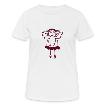 Ange gardien filles - T-shirt respirant Femme - blanc - Devant - AI Model Female 172 dark (172cm)