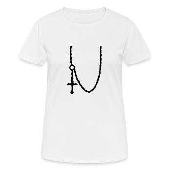 Collier - T-shirt respirant Femme - blanc - Devant - AI Model Female 172 dark (172cm)