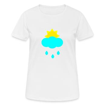 nuage de pluie solaire - T-shirt respirant Femme - blanc - Devant - AI Model Female 172 dark (172cm)
