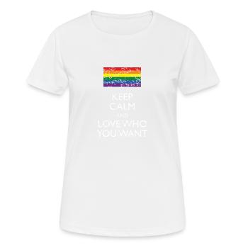 Gay Pride - T-shirt respirant Femme - blanc - Devant - AI Model Female 172 dark (172cm)