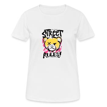 Règles de la rue - T-shirt respirant Femme - blanc - Devant - AI Model Female 172 dark (172cm)