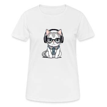chat dev web - T-shirt respirant Femme - blanc - Devant - AI Model Female 172 dark (172cm)