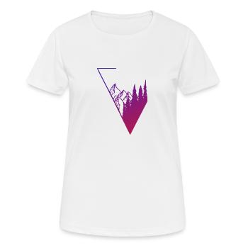 montagnes et forêts panoramiques colorées - T-shirt respirant Femme - blanc - Devant - AI Model Female 172 dark (172cm)