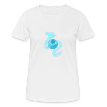 Gaming symbol blue orbe - Frauen T-Shirt atmungsaktiv - Weiß - Vorne - AI Model Female 172 dark (172cm)