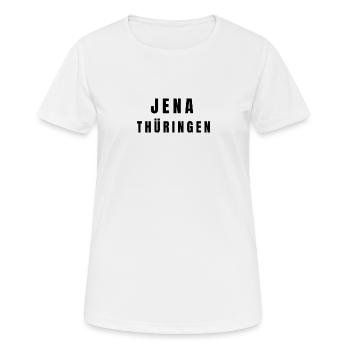 Jena, Thuringia - Women's Breathable T-Shirt - white - Front - AI Model Female 172 dark (172cm)