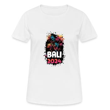 Bali 2024 Urlaub Reise Bunt - Frauen T-Shirt atmungsaktiv - Weiß - Vorne - AI Model Female 172 dark (172cm)