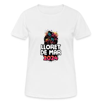 Lloret De Mar 2024 Urlaub Reise Bunt - Frauen T-Shirt atmungsaktiv - Weiß - Vorne - AI Model Female 172 dark (172cm)