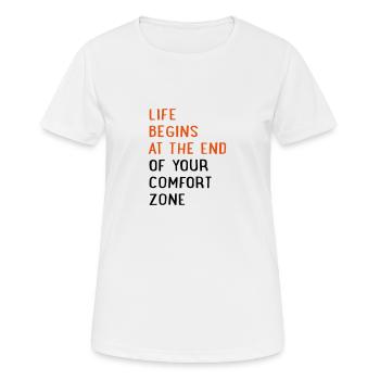 Motivation - Frauen T-Shirt atmungsaktiv - Weiß - Vorne - AI Model Female 172 dark (172cm)