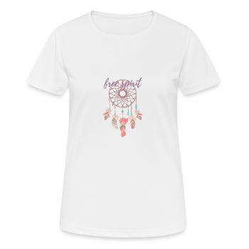 Free Spirit - Dreamcatcher - Women's Breathable T-Shirt - white - Front - AI Model Female 172 dark (172cm)