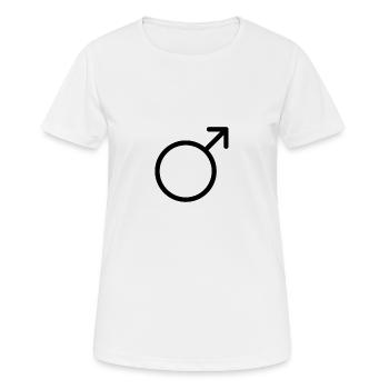 Mars symbol astrology - symbol masculinity man - Women's Breathable T-Shirt - white - Front - AI Model Female 172 dark (172cm)