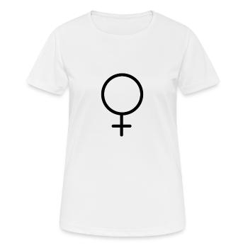 Venus symbol astrology - symbol woman femininity - Women's Breathable T-Shirt - white - Front - AI Model Female 172 dark (172cm)