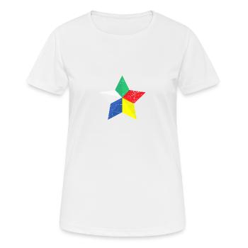 Druze People Distressed star. - Women's Breathable T-Shirt - white - Front - AI Model Female 172 dark (172cm)