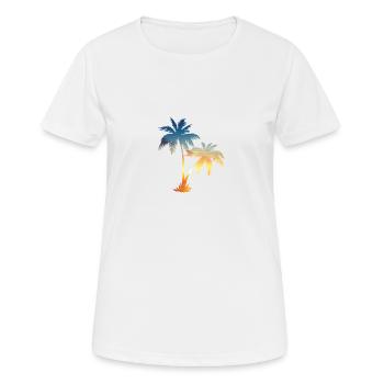 Summer palms - T-shirt respirant Femme - blanc - Devant - AI Model Female 172 dark (172cm)