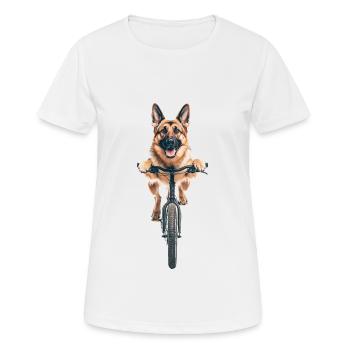 Deutscher Schäferhund - Frauen T-Shirt atmungsaktiv - Weiß - Vorne - AI Model Female 172 dark (172cm)