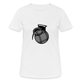 Petanque Ball Granate - Frauen T-Shirt atmungsaktiv - Weiß - Vorne - AI Model Female 172 dark (172cm)