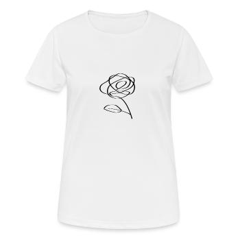Symbole fleur noir design tendance cool - T-shirt respirant Femme - blanc - Devant - AI Model Female 172 dark (172cm)
