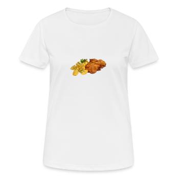 10000 - T-shirt respirant Femme - blanc - Devant - AI Model Female 172 dark (172cm)