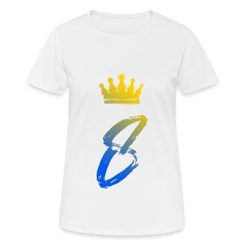 8 Couronne numérique - T-shirt respirant Femme - blanc - Devant - AI Model Female 172 dark (172cm)