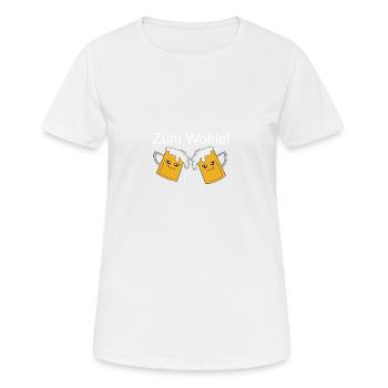 Trinkspruch - Frauen T-Shirt atmungsaktiv - Weiß - Vorne - AI Model Female 172 dark (172cm)